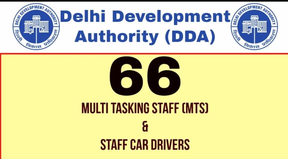 DDA Recruitment 2024 | MTS, Staff Car Driver Post