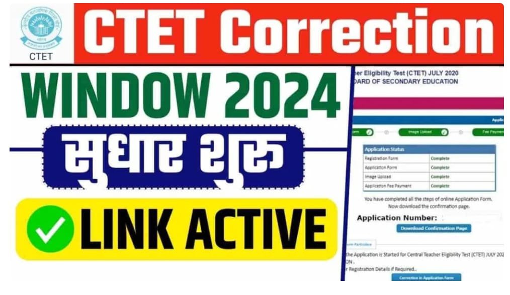 Central Teacher Eligibility Test July 2024, Correction Portal